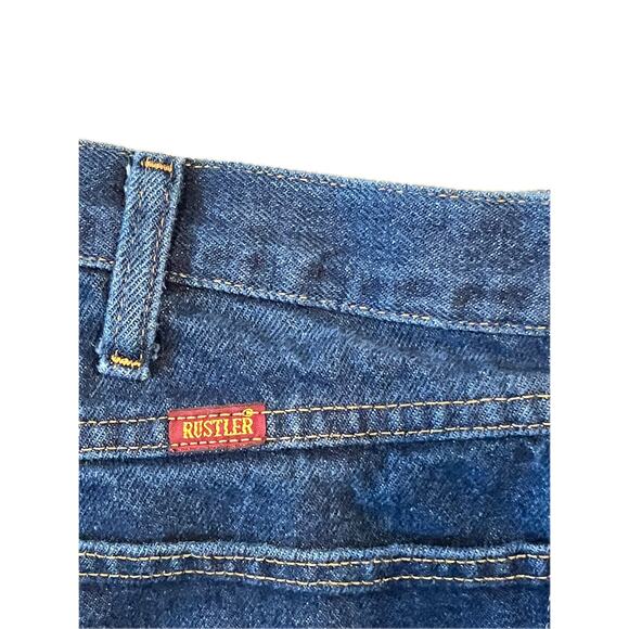 Rustler Blue Straight Leg Jeans Mens 38x34 - Picture 3 of 4